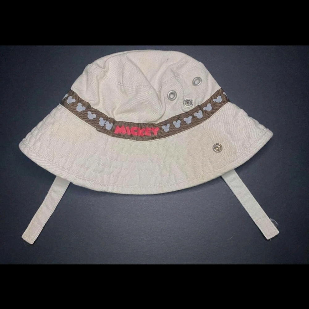 Disney Mickey Mouse Infant Bucket/ Tilley Hat- 3-6 Months- Like New